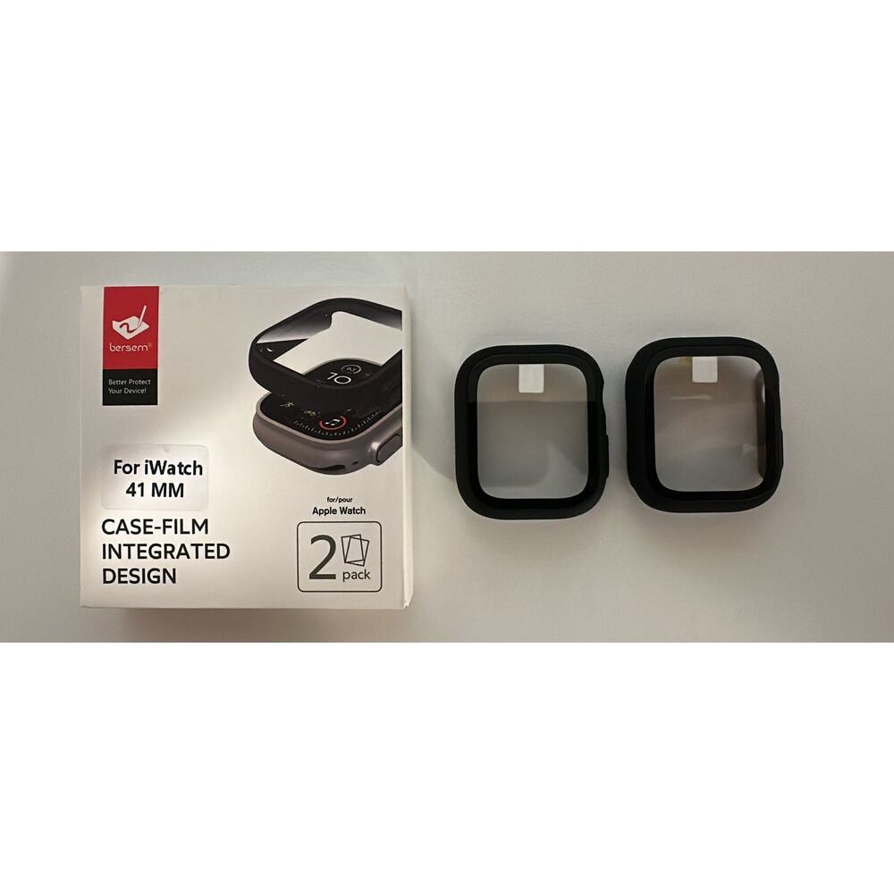 BERSEM PC Case for Apple Watch – 41mm (2-Pack)